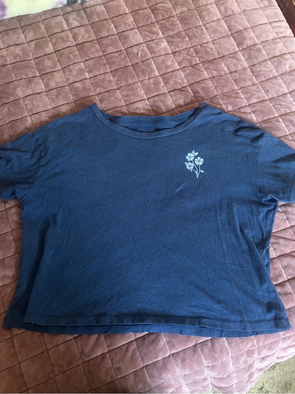 PINK Victoria's Secret Navy Blue V-Neck Tee